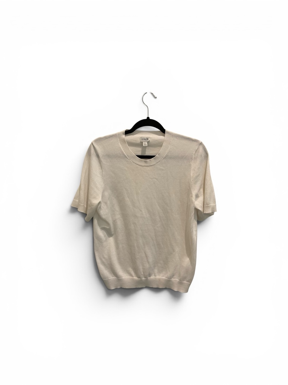 J. Crew Factory Short Sleeve Sweater Tee in Cream